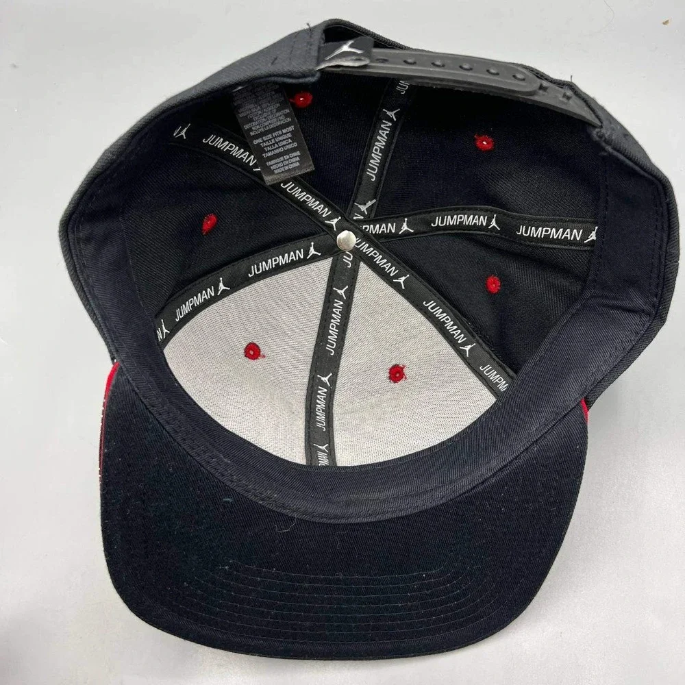 Air Jordan 13 XIII Bred Hat Men Black Embroidered Jumpman Snap Back Cap New‎